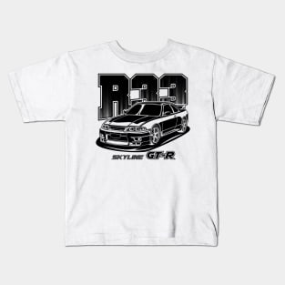 Skyline R33 GTR (Black Print) Kids T-Shirt